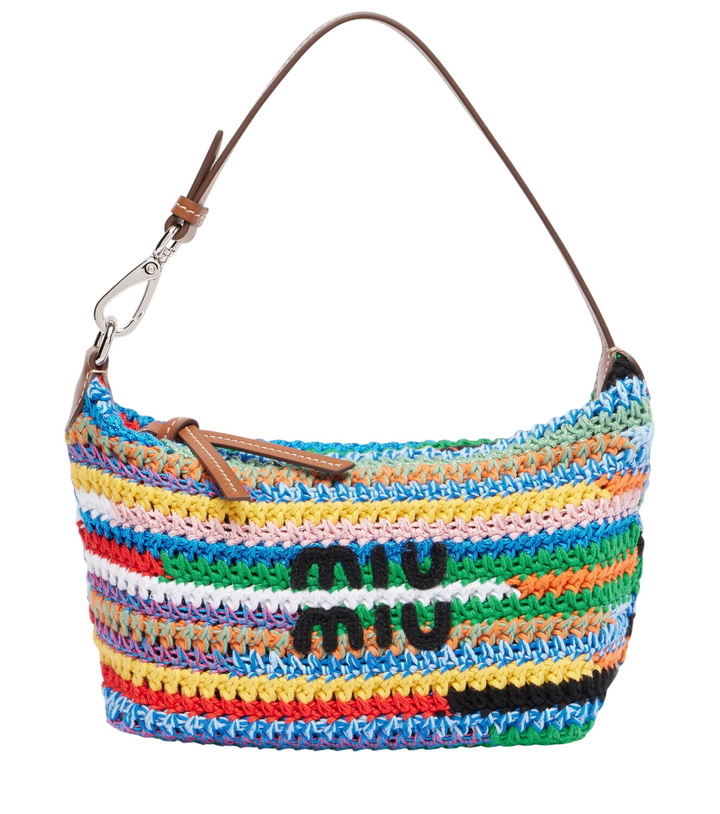 Photo: Miu Miu Logo crochet shoulder bag