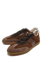 Tods Panelled Nubuck Sneakers Brown