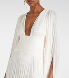 Maria Lucia Hohan Alana B plissé silk  maxi dress