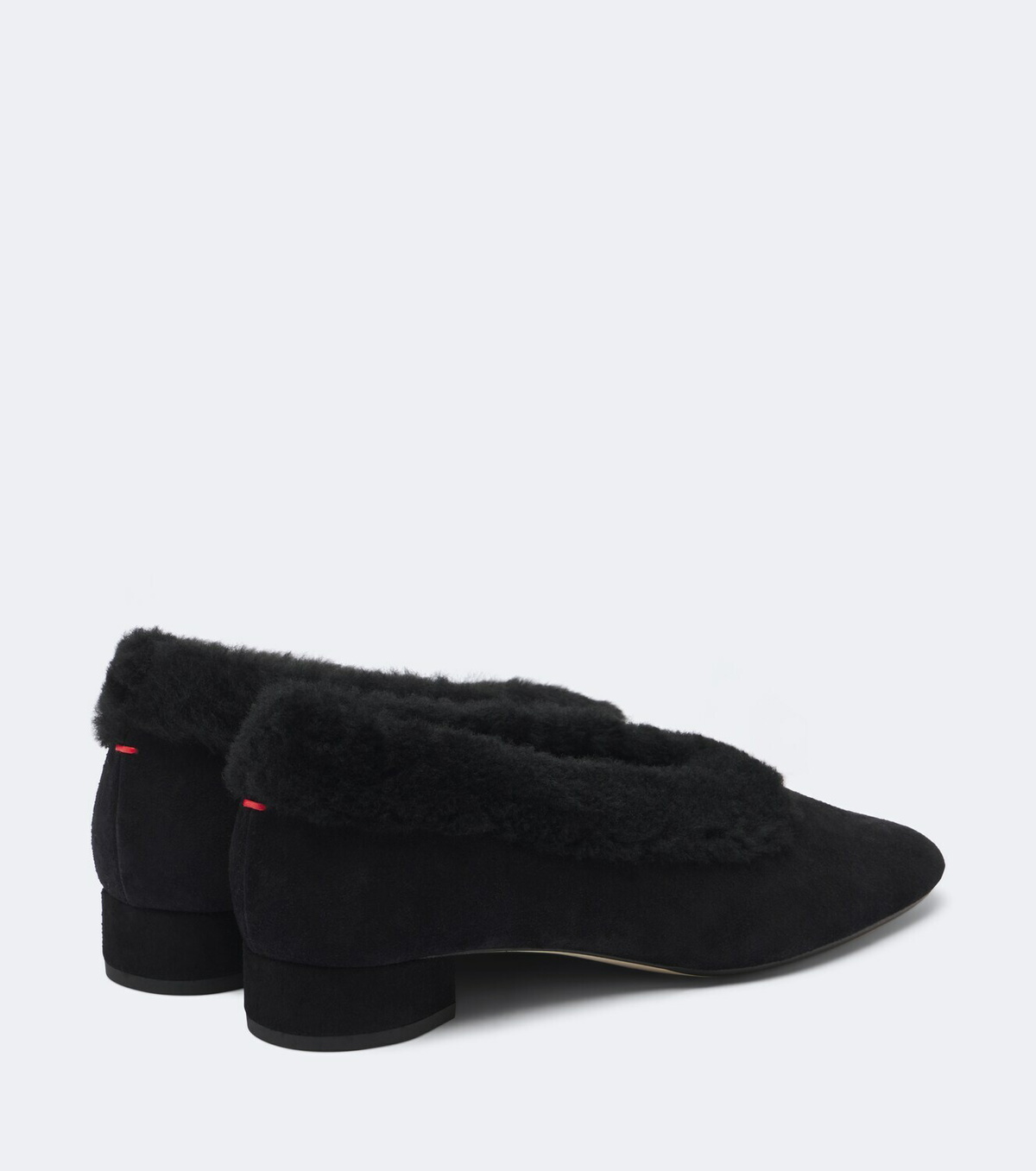 Aeyde Delia shearling-lined suede ballet flats