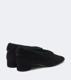 Aeyde Delia shearling-lined suede ballet flats