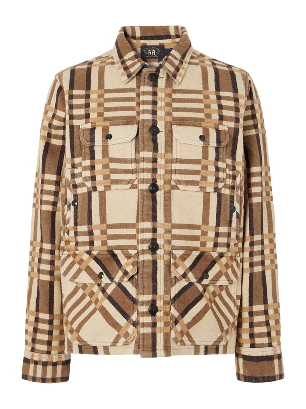 Photo: RRL - Checked Cotton-Jacquard Shirt - Brown