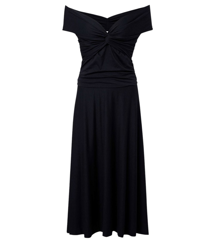 Photo: Dorothee Schumacher Soft Drape off-shoulder midi dress
