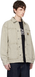 Carhartt Work In Progress Khaki OG Double Front Denim Jacket