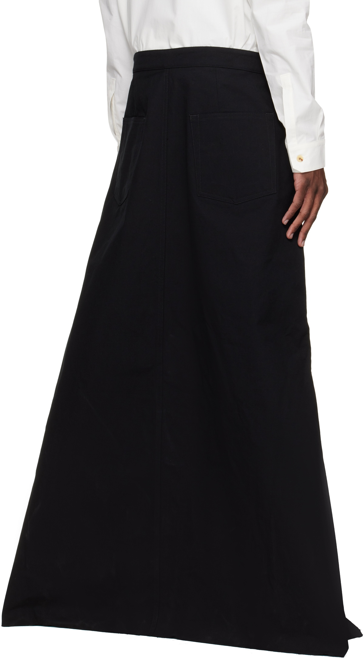 Rick Owens Black Temple Odetta Cargo Skirt