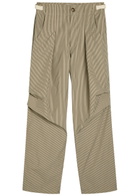 Isabel Marant étoile Ceryne Striped Cotton Trousers Beige