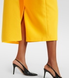 Safiyaa Oria Lupine caped crêpe cocktail dress