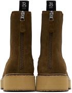 R13 Brown Single Stack Chelsea Boots