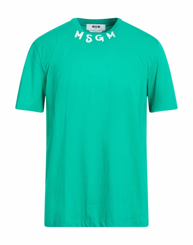 Photo: Msgm Mens T-shirt Emerald in Green
