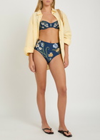 Agua BY Agua Bendita Magenta Floral-print Bikini Briefs Multicoloured