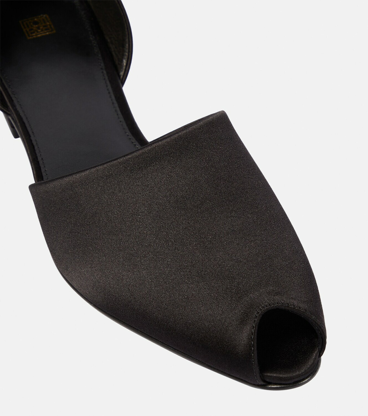 Toteme The Peep-Toe satin flats
