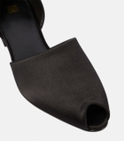 Toteme The Peep-Toe satin flats