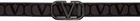 Valentino Garavani Black & Brown Toile Iconographe Belt