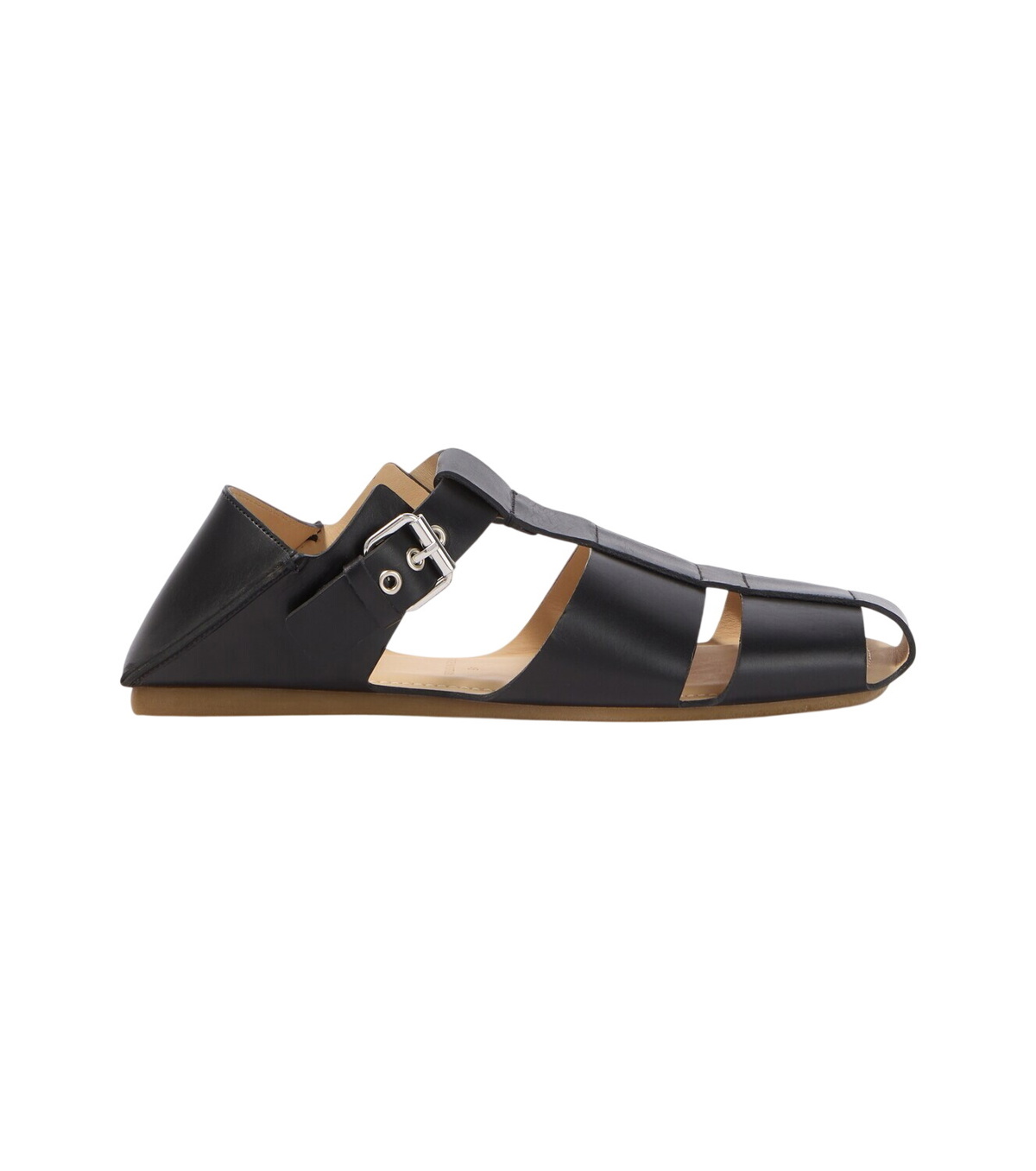 LEMAIRE Black Cross Flat Sandals Lemaire LEMAIRE Black Cross Flat Sandals Lemaire