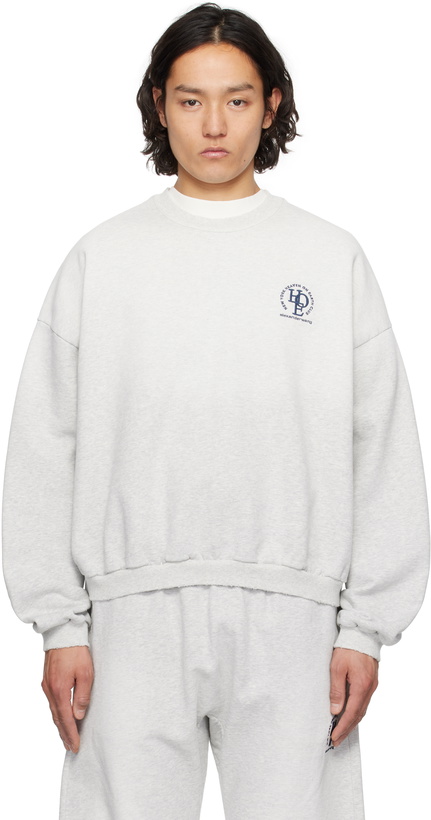 Photo: Alexander Wang Gray Logo Oversized Cotton Terry Sweatshirt
