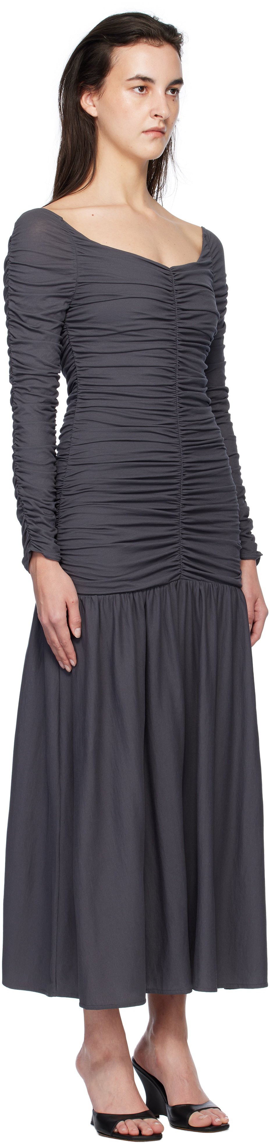 Paloma Wool Gray Catalina Midi Dress