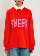 JW Anderson Super Speed Cotton Polo Shirt Red