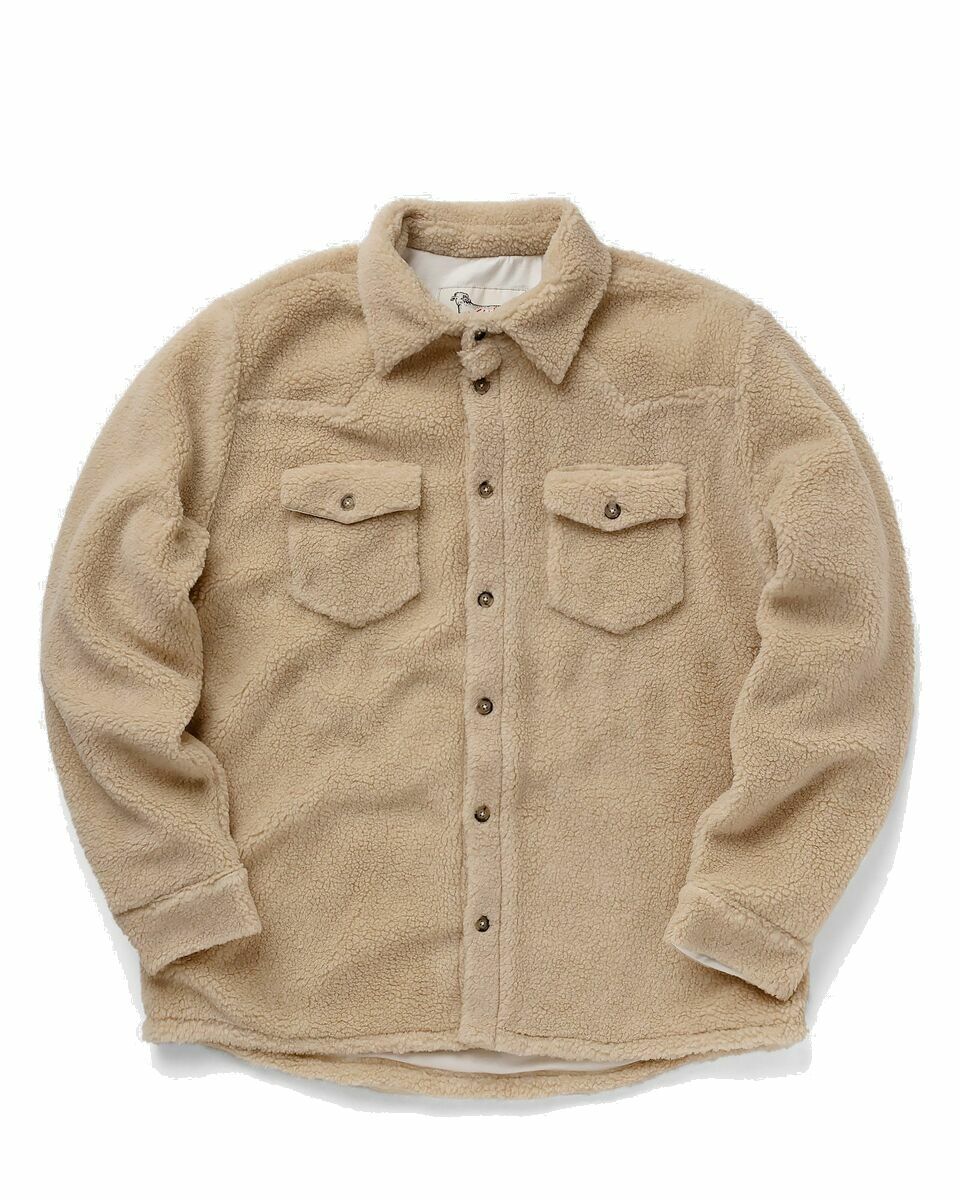 Photo: One Of These Days One Of These Days X Woolrich Sherpa Shirt Beige - Mens - Overshirts