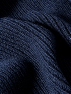 John Smedley - Stark Ribbed Recycled-Cashmere and Merino Wool-Blend Scarf