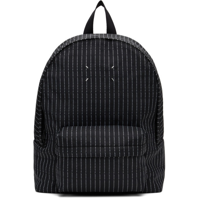 Photo: Maison Margiela Black Logo Stripe Classic Backpack