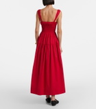 Dôen Clover shirred cotton poplin maxi dress
