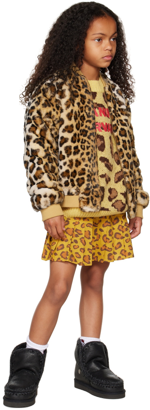 The Animals Observatory Kids Brown Lion Faux-Fur Jacket The Animals