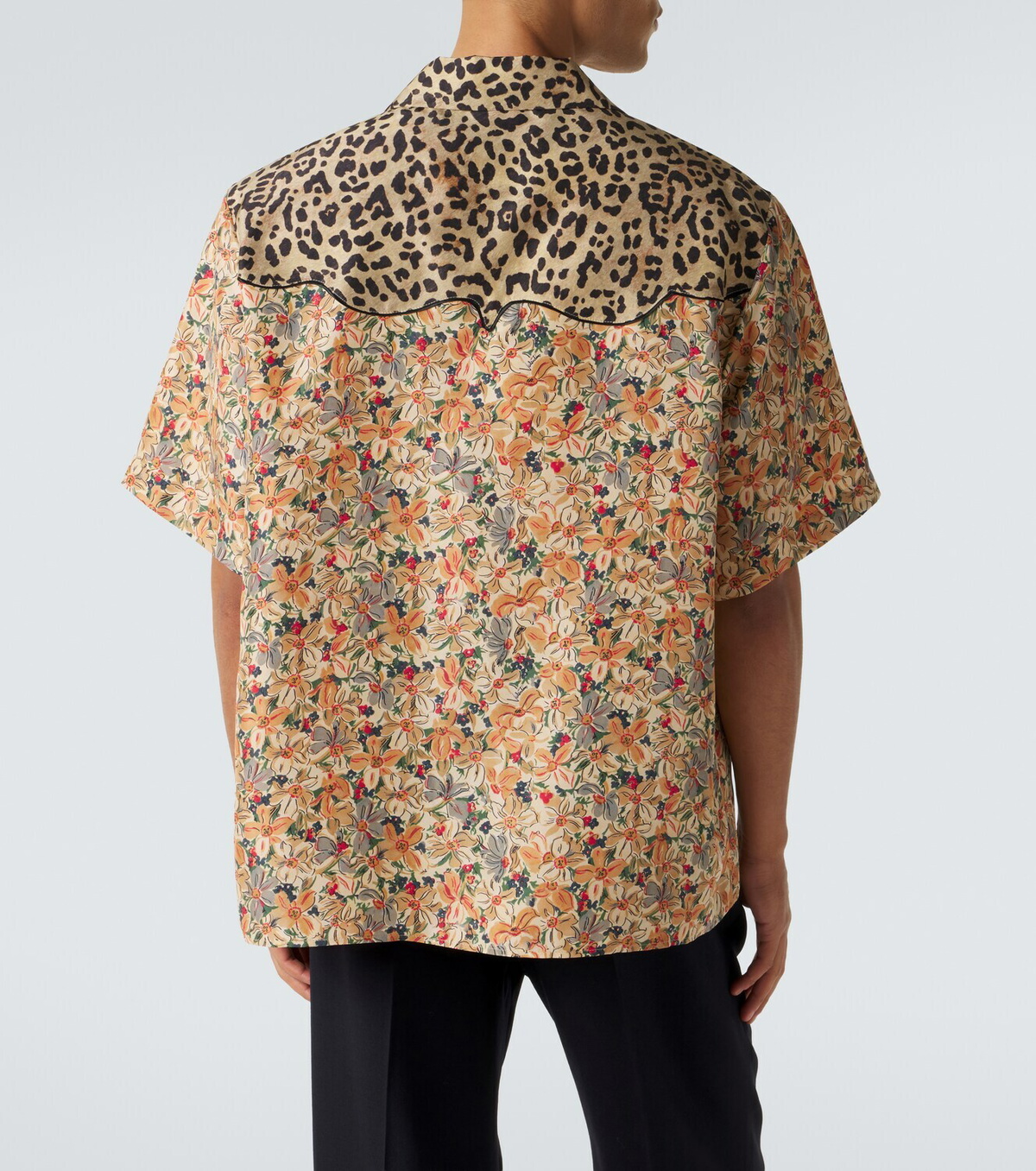 Valentino Printed silk bowling shirt