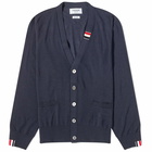 Thom Browne Men's Intarsia Stripe Cardigan in Navy