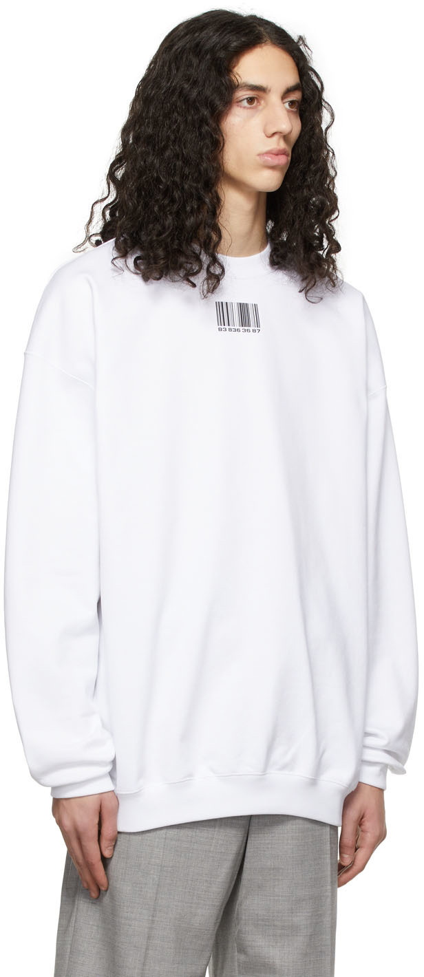 VTMNTS White Barcode Sweatshirt
