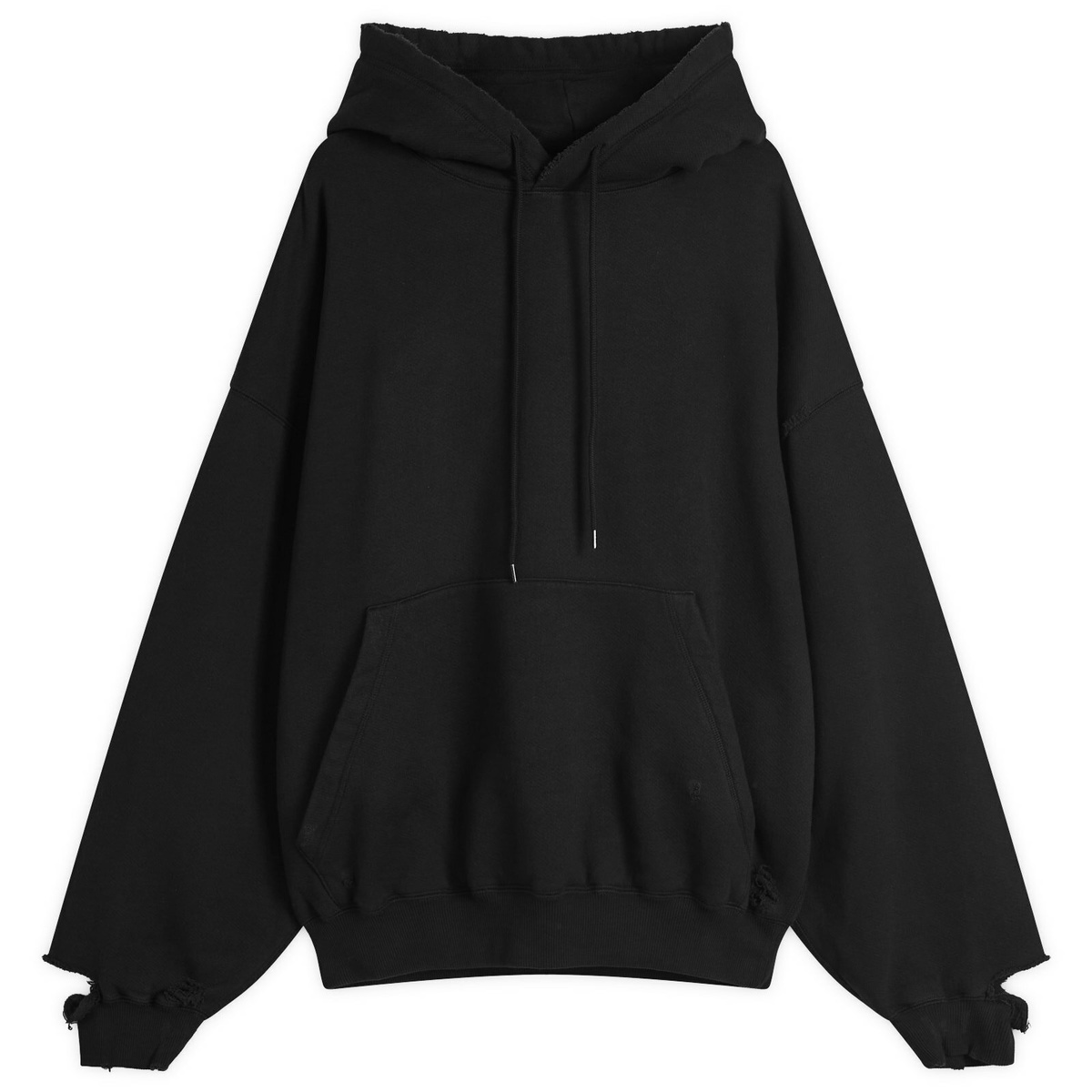 Cole Buxton Men's Distressed Pocket Hoodie in Black