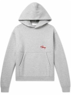 Cherry Los Angeles - Logo-Embroidered Cotton-Blend Jersey Hoodie - Gray