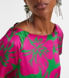 Dries Van Noten Floral satin midi dress