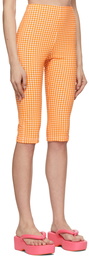 MSGM Orange Polyester Shorts