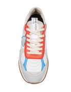 Philippe Model Olympique Sneakers In Leather And Fabric Color White, Grey And Orange