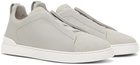 ZEGNA SSENSE Exclusive Gray Triple Stitch Sneakers