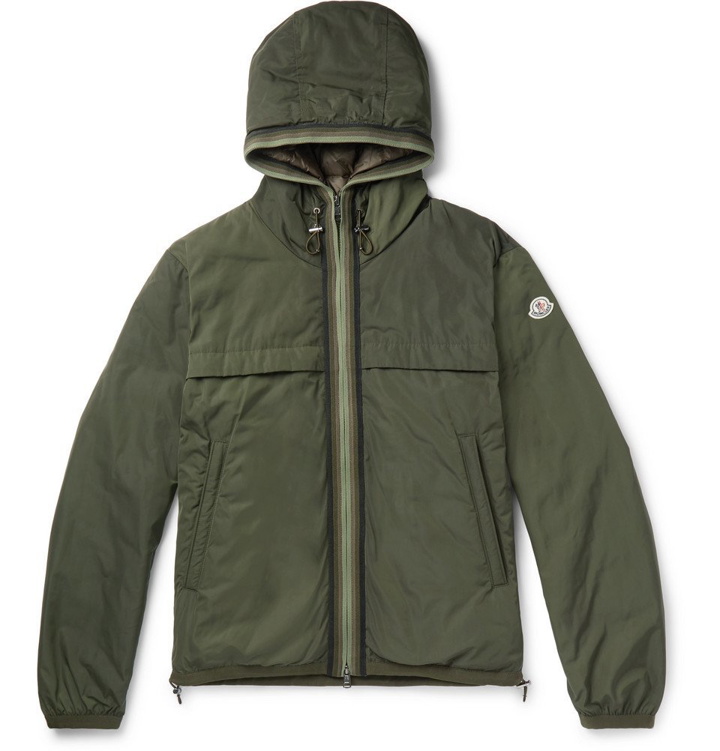 Photo: Moncler - Webbing-Trimmed Shell Hooded Down Jacket - Men - Green