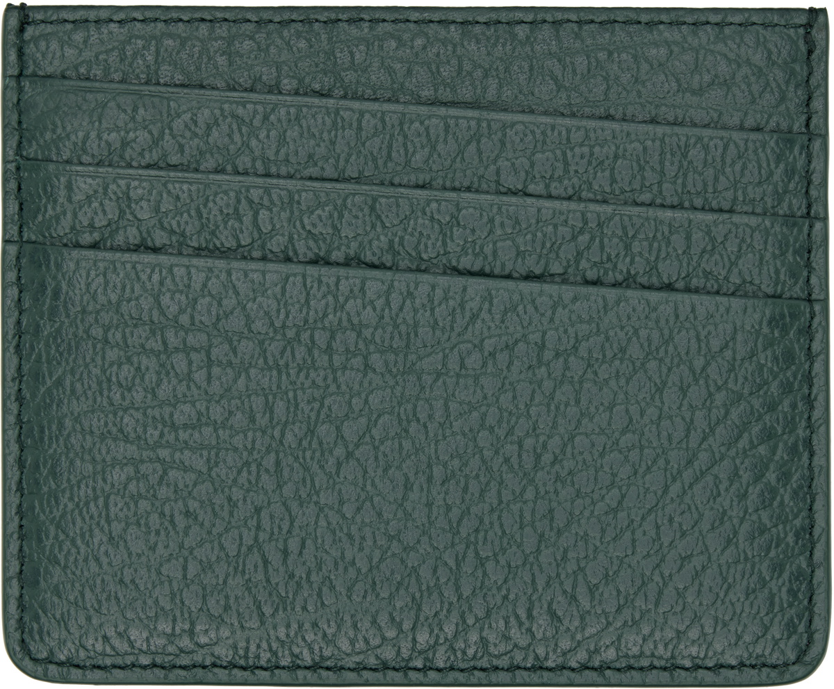 Maison Margiela Green Four Stitches Card Holder