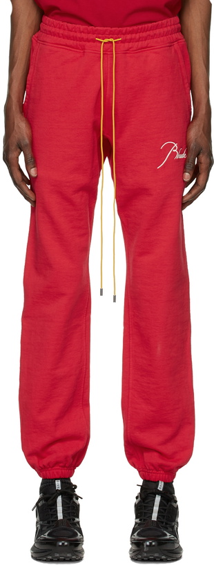 Photo: Rhude Red Terry Lounge Pants