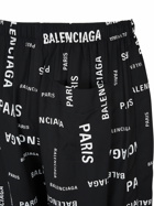 BALENCIAGA - Paris Allover Viscose Poplin Pants