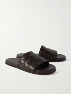 Bottega Veneta - Sunday Intrecciato Leather Slides - Brown