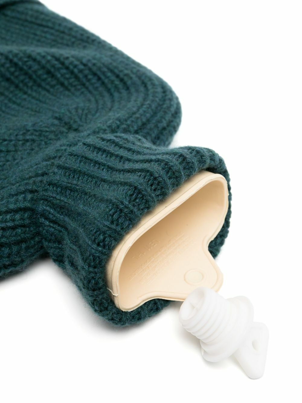 Johnstons Of Elgin X Browns Green Ribbed Cashmere Hot Water Bottle