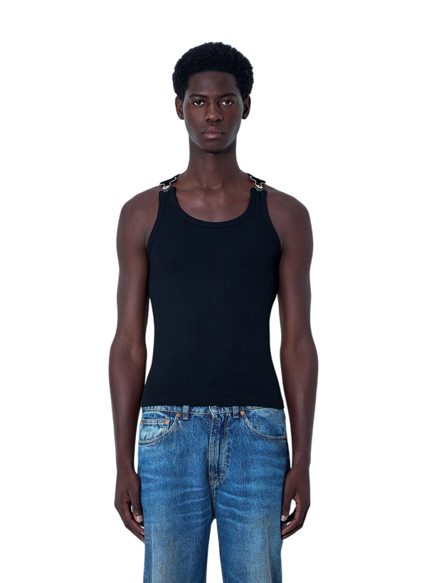 Photo: Jean Paul Gaultier Ribbed Tank Top with Metal Hardware