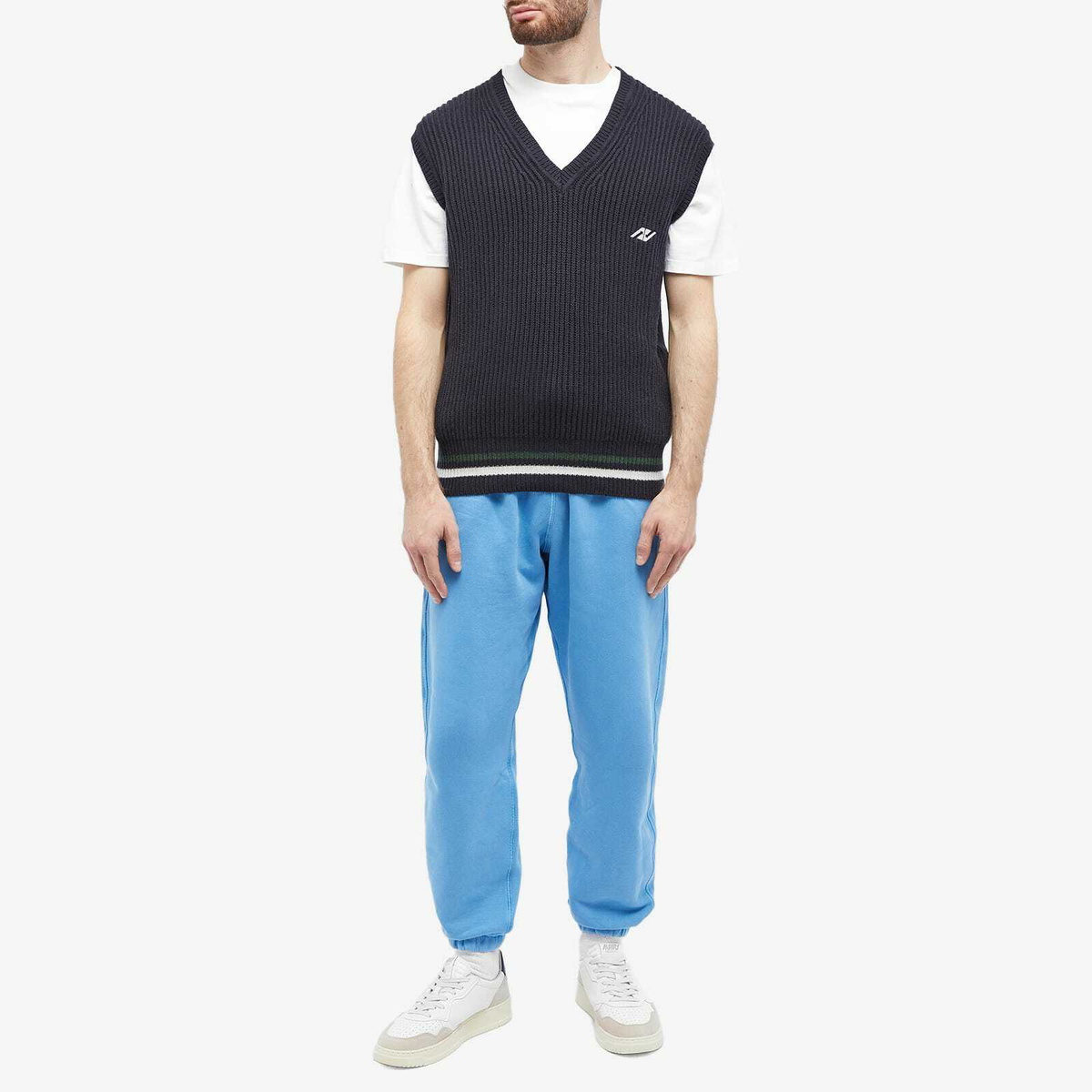 Autry Men's Knitted Sport Vest in Blue