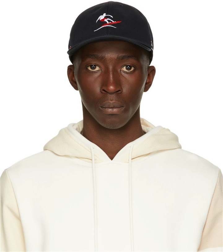 Photo: Thom Browne Navy Embroidered Surfer Cap