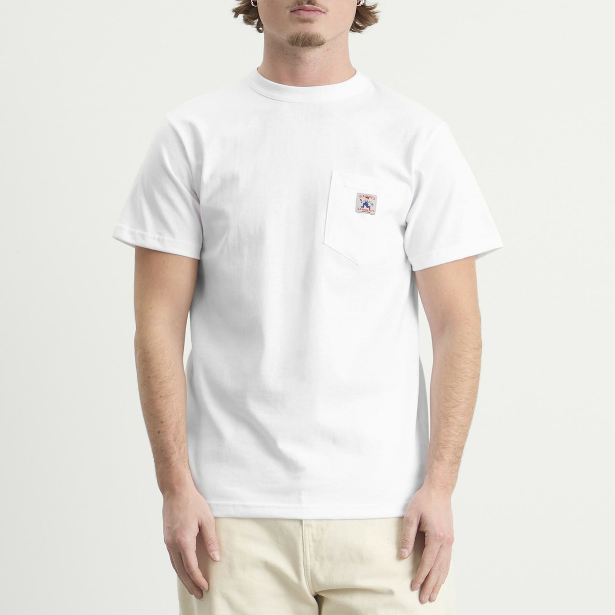 Randy's Garments Men's Randy’s Garments INC. Logo Pocket T-Shirt in White