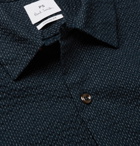 PS by Paul Smith - Printed Cotton-Seersucker Shirt - Men - Navy