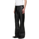 LU'U DAN BRUCE LEE x LỰU ĐẠN Black LỰU Bells Bell Bottom Leather Pants