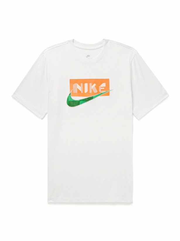 Photo: Nike - Sportswear Printed Appliquéd Cotton-Jersey T-Shirt - Multi