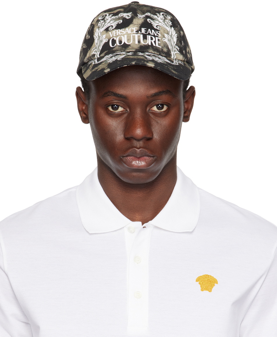 Photo: Versace Jeans Couture Black & Taupe Animalier Cap