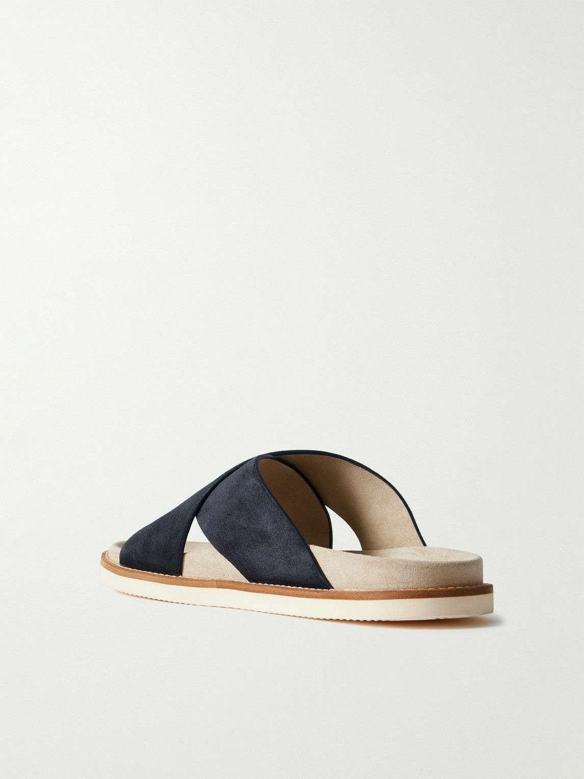 Brunello Cucinelli - Suede Slides - Blue